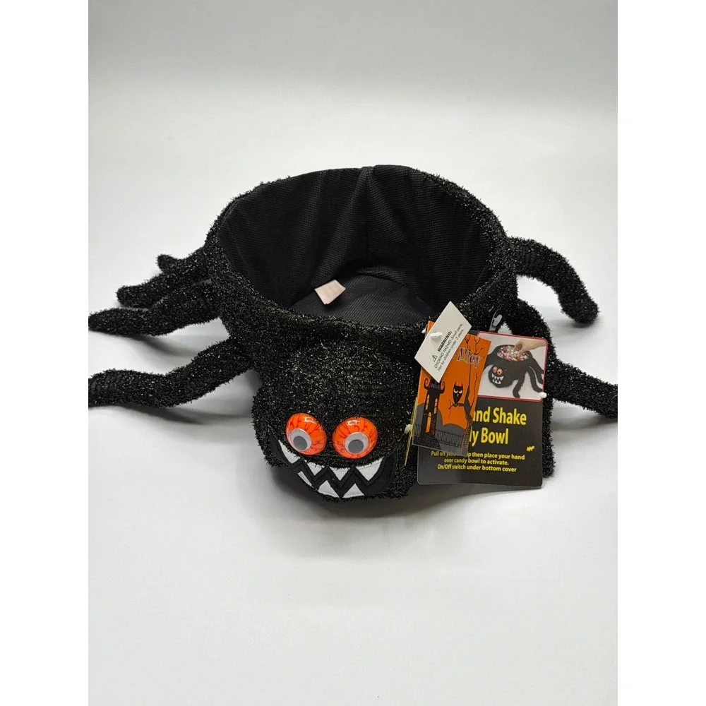 Animated Halloween Spider‎ Candy Bowl Scream Shake
